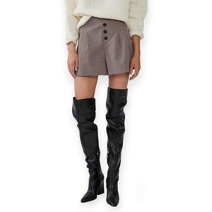 Zara Pleated Gingham Plaid Shorts Small Preppy Academia NWT